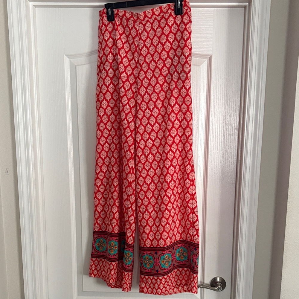 Love Tree Happens Patterned Wide-Leg Pants